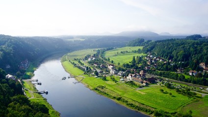 Fototapeta na wymiar aerial view of swiss national park