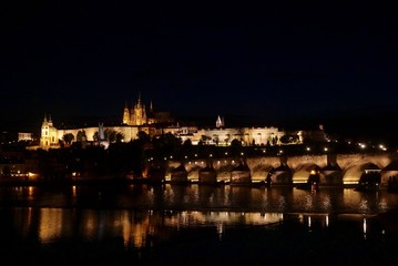 night view of prague