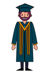 young man graduated avatar character