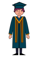 young man graduated avatar character