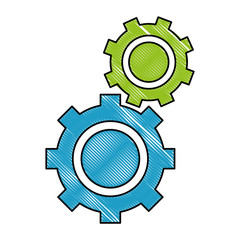 gears machinery isolated icon