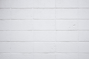 Withe painted concrete block wall.