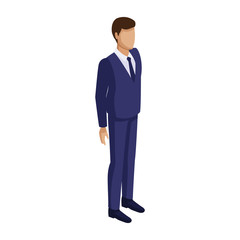 Businessman avatar isometric