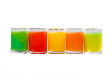 Summer cocktail on isolated white background