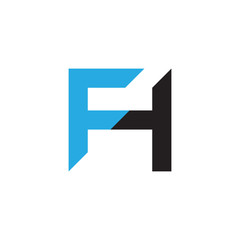 letter fh logo vector