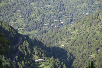 Beautiful Green valley under the blue sky