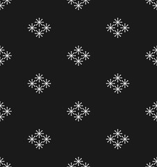 Christmas and New Year seamless pattern with cute little snowflakes