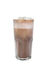 Cocoa with marshmallow isolated white