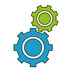 gears machinery isolated icon