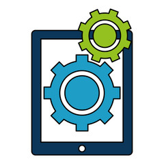 tablet electronic with gears