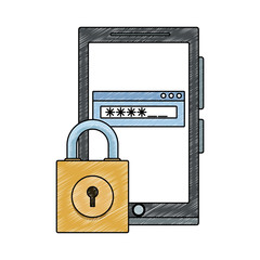 Smartphone with password scribble