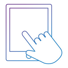 hand using tablet electronic