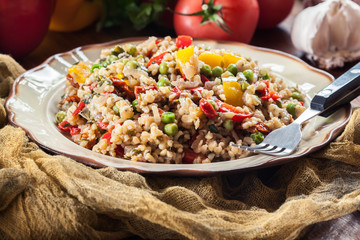 Bulgur salad with vegetables