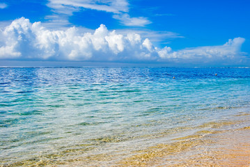 Beautiful seascape on Nusa Dua beach in Bali. Indonesia 