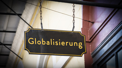 Schild 346 - Globalisierung - obrazy, fototapety, plakaty