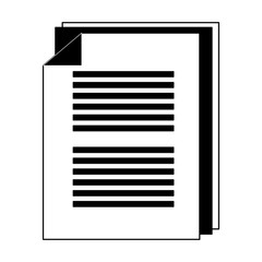 Sheets with bent corner in black and white