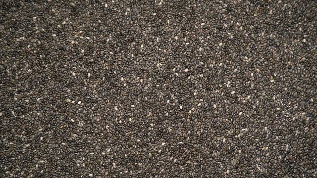 Chia Seeds Rotating. Healthy Superfood