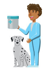 cute dog and vet design