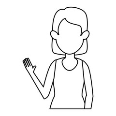 beautiful and young woman character