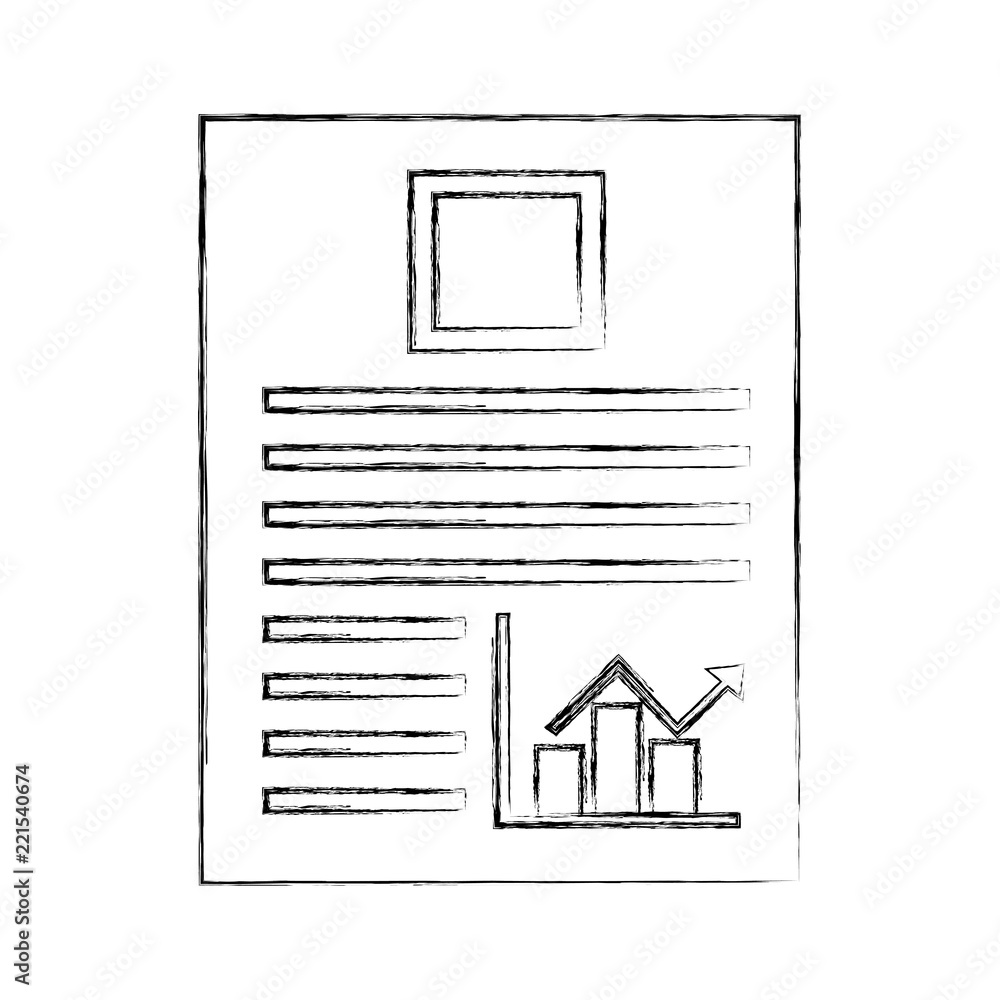 Poster document file with statistics bars graphic