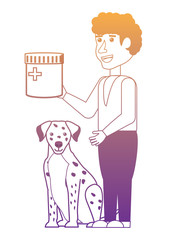 cute dog and vet design