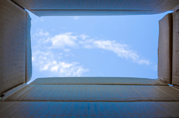Concept image, thinking outside the box.