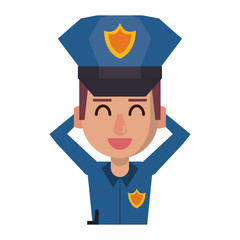 Police profile cartoon