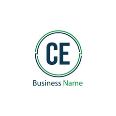 Initial Letter CE Logo Template Design