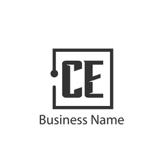 Obraz premium Initial Letter CE Logo Template Design