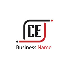 Initial Letter CE Logo Template Design