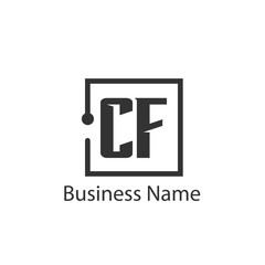 Initial Letter CF Logo Template Design