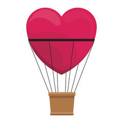 Hot air balloon heart shaped