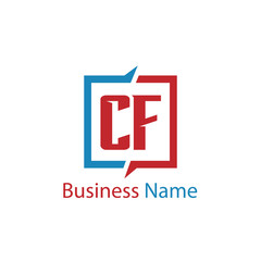 Initial Letter CF Logo Template Design