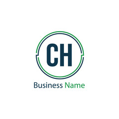 Initial Letter CH Logo Template Design