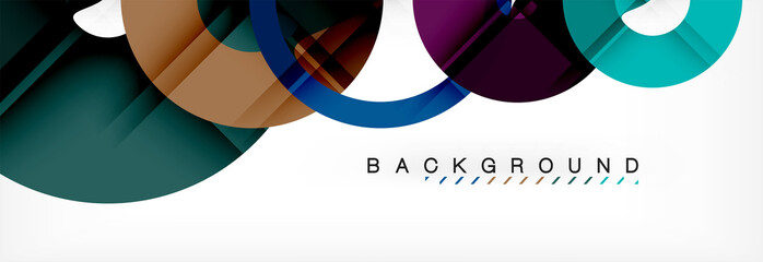 Geomtric modern backgrounds, rings abstract template