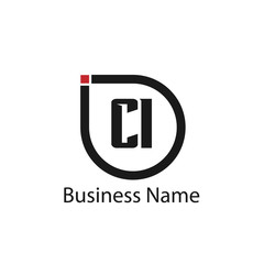 Initial Letter CI Logo Template Design