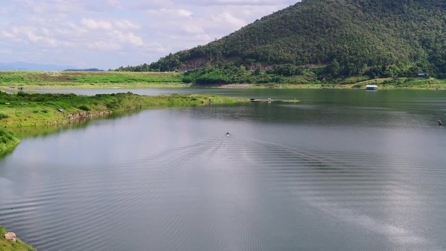4K video of Mae Kuang Udom Thara dam.