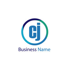 Initial Letter CJ Logo Template Design