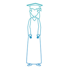 woman student graduated avatar character