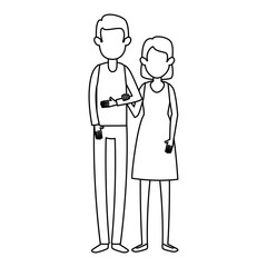 couple avatar characters icons