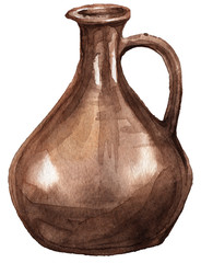 Olive jug watercolor
