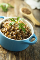 Homemade buckwheat porridge, or Russian kasha