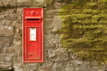 Old red posting box