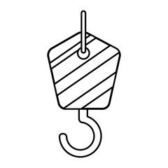 crane hook isolated icon