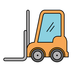 forklift vehicle isolated icon