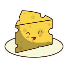 kawaii cheese icon