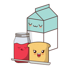kawaii milk box design