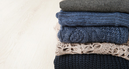 A stack of knitted things