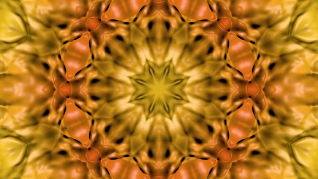 three-dimensional pattern of star figures slowly moving. abstract kaleidoscope background. 3D rendering