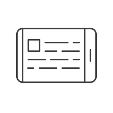 E-book Application Or Webpage On Tablet Device Icon